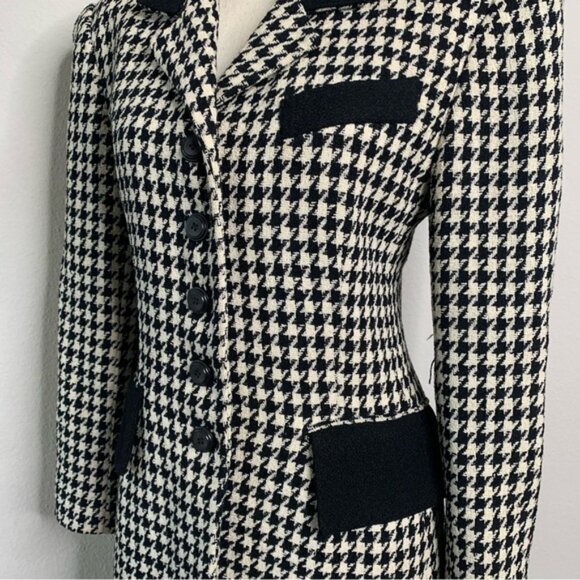 Gruppo Americano Vintage Houndstooth Single Breasted Blazer - Picture 9 of 16